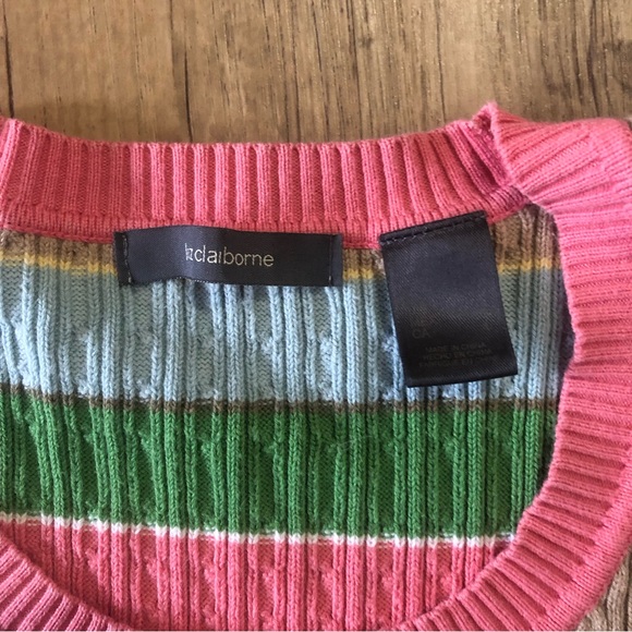 Liz Clairborne Y2K striped sweater XL - Picture 3 of 4